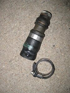 Failed coolant pipe showing corrosion and leak point