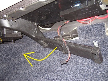 Removing the vent to access FSR